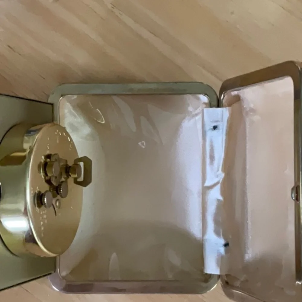 MCM of Elgin Elegant tan and white with gold accents Clock